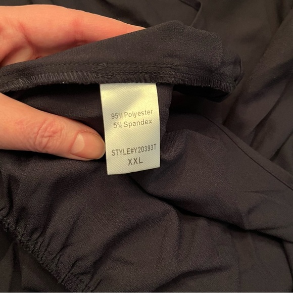 Pomander Place by Tuckernuck NWT Navy Blue Poplin Kenzo Dress Tiered Size XXL - Picture 7 of 10